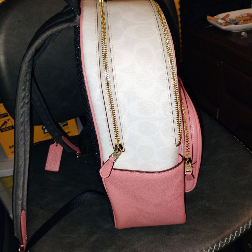 Coach Pink and Cream Women's Backpack and Wallet Set - Picture 4 of 8